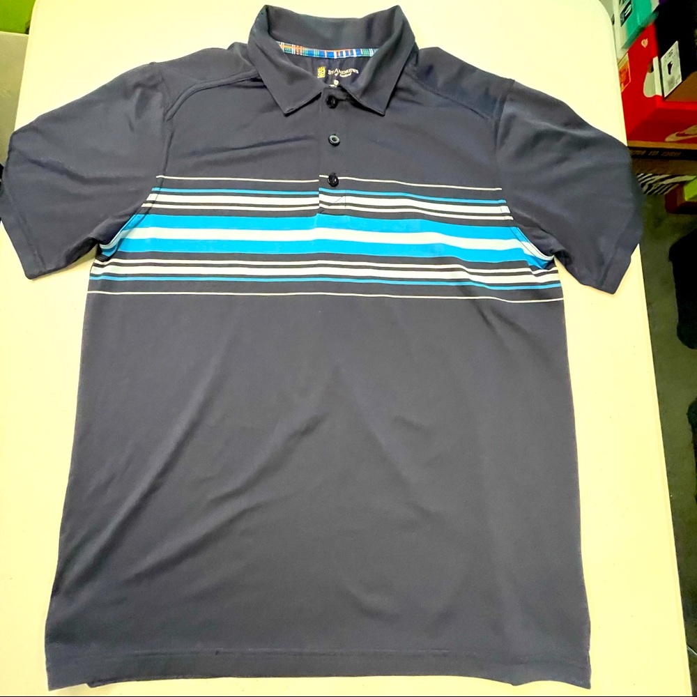 St Andrews of Scotland Mens Medium Size Golf DriFit Polo Shirt - Picture 1 of 3